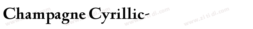 Champagne Cyrillic字体转换